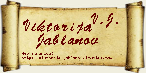 Viktorija Jablanov vizit kartica